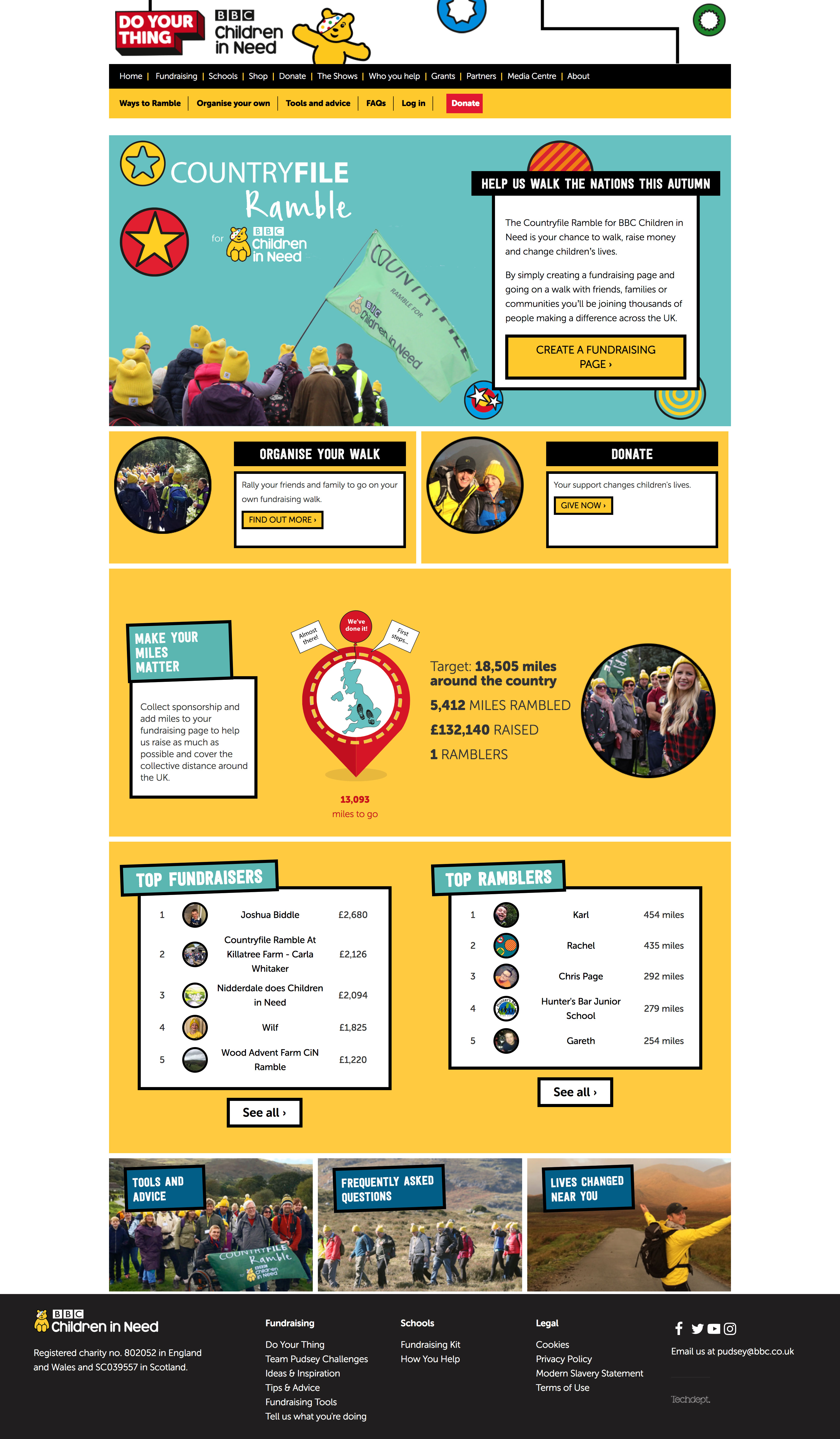Countryfile Ramble home page