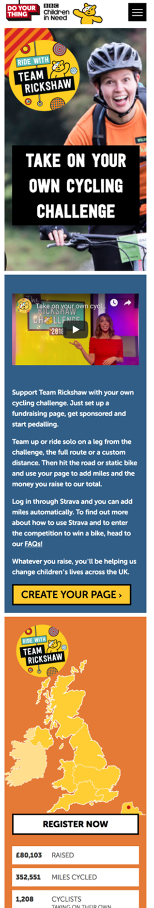 Rickshaw Challenge Own Challenge page